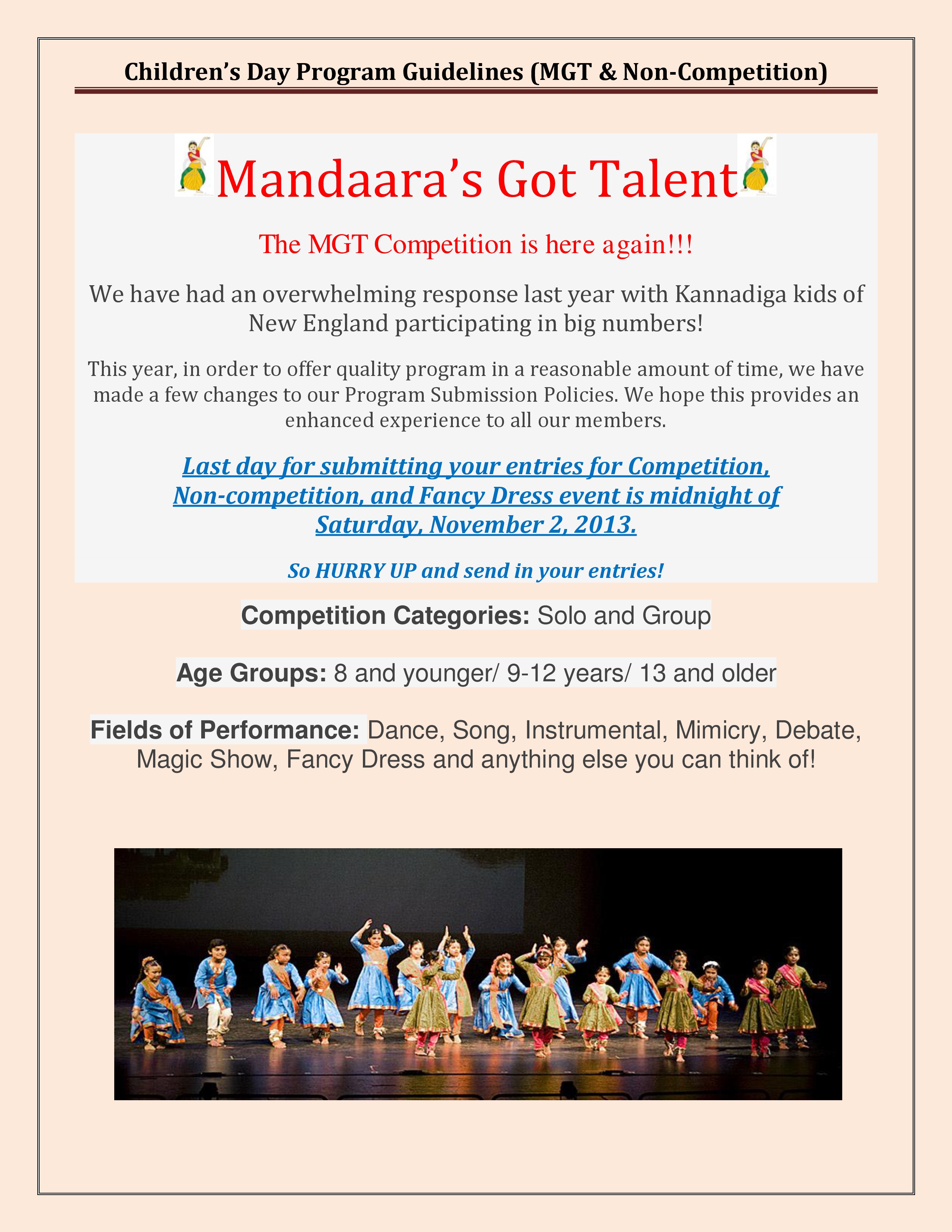 Mandaara's Got Talent 2013